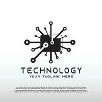 technologie logo met stroomkring bord concept.illustratie element -vector vector