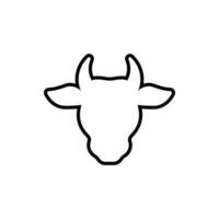 vee hoofd schets icoon geïsoleerd Aan wit achtergrond. vector