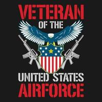 modieus veteraan grappig geschenk t overhemd ontwerp vector, veteraan van de Verenigde staten lucht dwingen t overhemd ontwerp vector