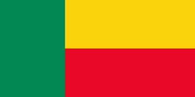 Benin nationaal vlag met officieel kleuren vector