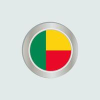 Benin nationaal vlag voor app of website vector