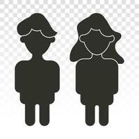 jongen en meisje vector vlak pictogrammen voor apps of websites
