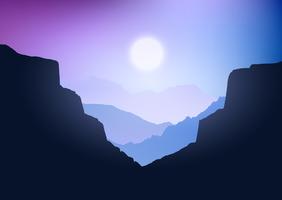 Canyon landschap vector