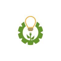 eco macht energie logo vector sjabloon illustratie