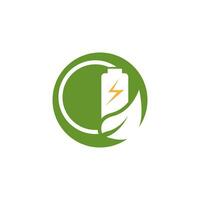 eco macht energie logo vector sjabloon illustratie