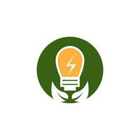 eco macht energie logo vector sjabloon illustratie