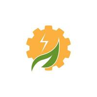 eco macht energie logo vector sjabloon illustratie