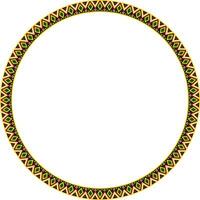 vector ronde gekleurde grens ornament. inheems Amerikaans stammen kader, cirkel.