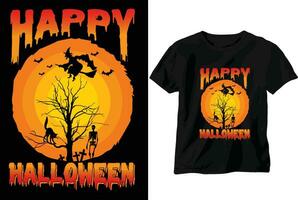 gelukkig halloween t-shirtontwerp vector