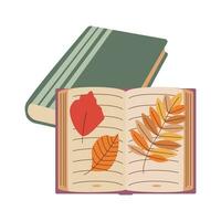 boeken. Hallo herfst. herfst seizoen element, icoon. vector