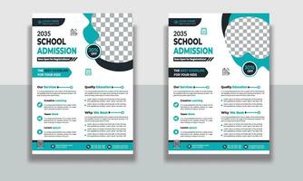 kinderen onderwijs folder sjabloon, toelating folder sjabloon, brochure lay-out school- toelating Open folder ontwerp sjabloon vector onderwijs poster, kinderen terug naar school- onderwijs folder.