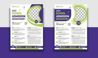 kinderen onderwijs folder sjabloon, toelating folder sjabloon, brochure lay-out school- toelating Open folder ontwerp sjabloon vector onderwijs poster, kinderen terug naar school- onderwijs folder.