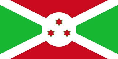 Burundi nationaal vlag met officieel kleuren vector