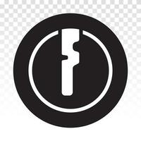 modern deur sleutelgat toegang vlak icoon voor apps en websites vector