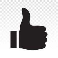 duimen omhoog vlak icoon voor apps en websites vector