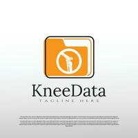 knie bot logo. met kleurrijk concept. gezondheidszorg en medisch symbool. illustratie element vector