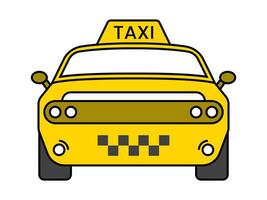taxi of taxi taxi vlak icoon geel kleur voor apps of website vector