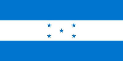 nationaal vlag van Honduras met officieel kleuren. vector