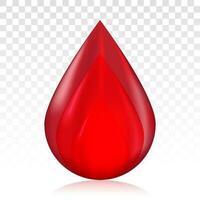 rood bloed laten vallen of druppeltje voor medisch bloed bijdrage vector