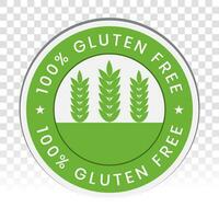 geen-gluten icoon of gluten vrij voedsel etiket voor sticker of postzegel uw Product . vector