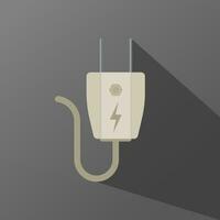 elektrisch plug icoon in vector vorm Aan een donker achtergrond