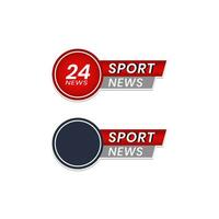 sport nieuws etiket vector