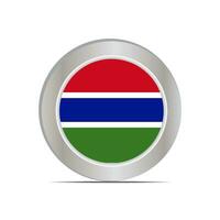de nationaal vlag van de republiek van Gambia is geïsoleerd in officieel kleuren. vector