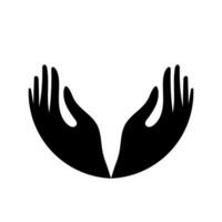 hand- icoon. vector illustratie van tot een kom gevormd handen