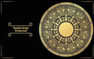 gouden mandala ontwerp sjabloon vector
