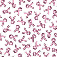 borst kanker bewustzijn roze linten naadloos patroon voor behang, scrapbooken, textiel afdrukken, achtergrond, omhulsel papier, verpakking, enz. eps 10 vector