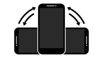 draaien slim telefoon icoon Aan een wit achtergrond. vlak ontwerp, mobiel vector illustratie elementen voor websites of mobiel toepassingen.