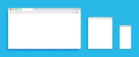 drie verschillend browser venster. browser in vlak stijl voor web. vector illustratie element.