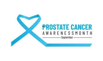 mannen Gezondheid prostaat kanker. banier met prostaat kanker bewustzijn realistisch lichtblauw lintje. sjabloon voor info-afbeeldingen ontwerp vector