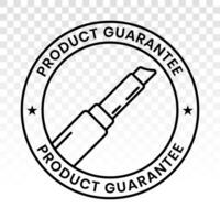 lippenstift kunstmatig Product garantie postzegel etiket lijn kunst pictogrammen voor apps of websites vector