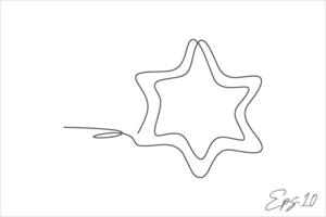 ster doorlopend lijn vector illustratie