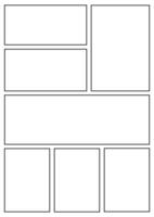 manga storyboard lay-out a4 sjabloon voor snel creëren papieren en grappig boek stijl bladzijde 10 vector