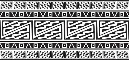vector monochroom naadloos inheems Amerikaans grens. eindeloos patroon van inheems volkeren van Amerika, Azteken, Maya's, inca's. inheems Amerikaans ornament