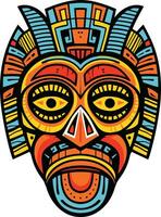 tribal masker vector illustratie Aan geïsoleerd achtergrond, tribal maskers voor t-shirt ontwerp, sticker en muur kunst