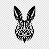 hoofd logo dier, geminimaliseerd, vector, zwart en wit, wit achtergrond vector