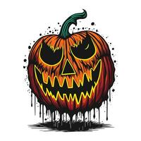 halloween pompoen, vector illustratie geïsoleerd Aan wit achtergrond
