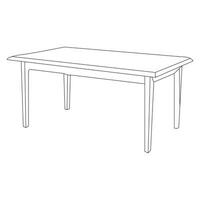 hout tafel perspectief visie, houten oppervlakte van bureau, keuken top gemaakt van bruin hout bord geïsoleerd Aan transparant achtergrond. tafelblad interieur ontwerp element, dining tafel vector lijn icoon