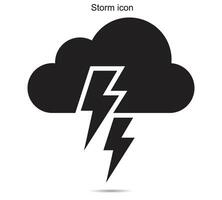 storm icoon, vector illustratie.