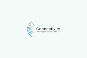 connectiviteit logo bedrijf globaal technologie en netwerk vector