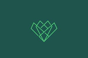 smaragd diamant vorm mode schoonheid symbool premie logo vrouwelijk vector