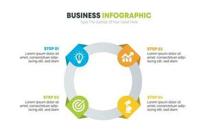 ronde bedrijf infographic presentatie concept vector illustratie