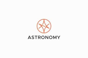 logo brief een eenvoudig meetkundig concept abstract ster en astronomie vorm voor bedrijf modieus teken symbool vector