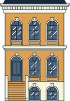 Nederlands huis. schattig woon- gebouw. vector. vector