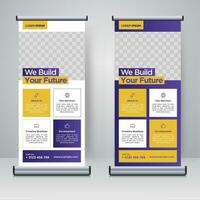 corporate rollup of x banner ontwerpsjabloon vector