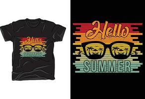 vector strand zonsondergang zomer t-shirt ontwerp sjabloon