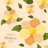 mooie wenskaart met label happy mothers day vector